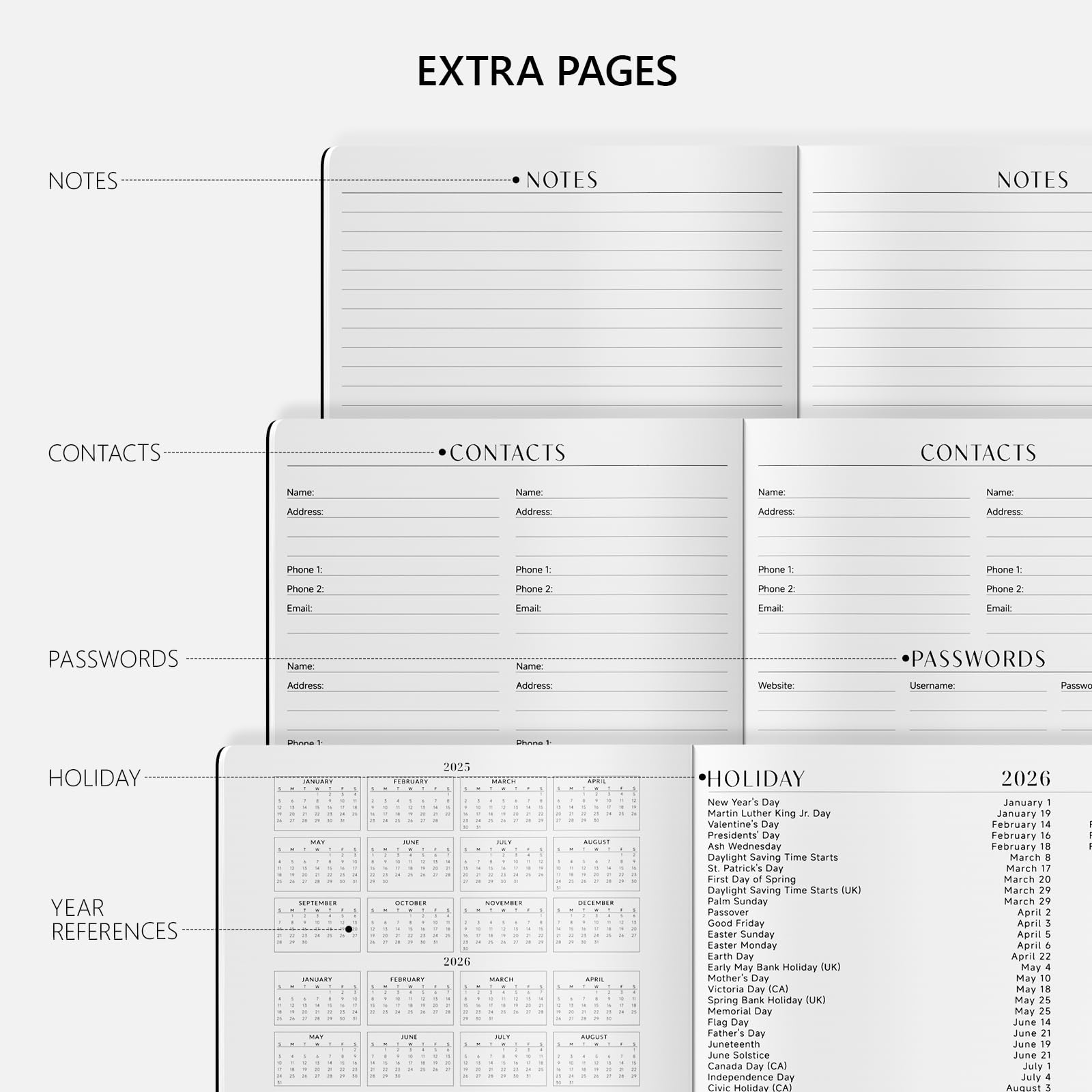 Monthly Planner 2026-2027, Jotsome 16 Months Calendar Planner from March 2026 to June 2027, 8.5"x11", Stitched Binding, Soft Cover, Large Monthly Personal Planner for School Plan, Study and Schedule, Black