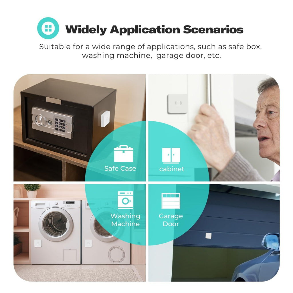 THIRDREALITY Zigbee Vibration Sensor with 110dB Alarm, Zigbee Hub Required,Adjustable Sensitivity, Work with SmartThings, Home Assistant via ZHA/Z2M, Homey and Echo Devices with Built-in Zigbee hub