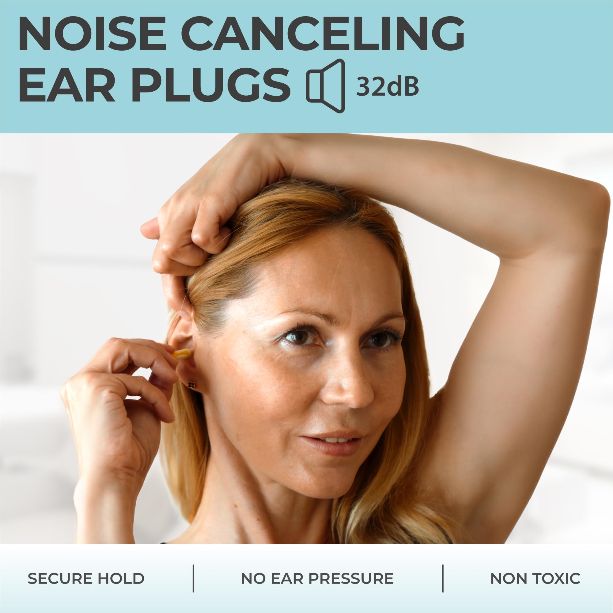 PQ Small Ear Plugs for Sleeping - 40 Soft Earplugs for Small Ear Canals, Ear Plugs for Sleeping Noise Cancelling Level 32 dB, Earplugs Sound Blocking Sleeping, Earplugs Sleep for Women and Men