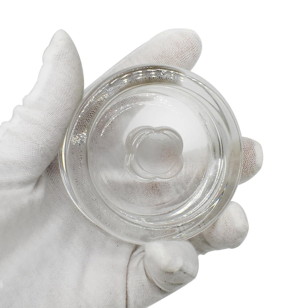 GKYMYZ 4 Pack Glass Fermentation Weights with Easy Grip Handle and Unique Texture Design for Large Wide Mouth Mason Jars (003)