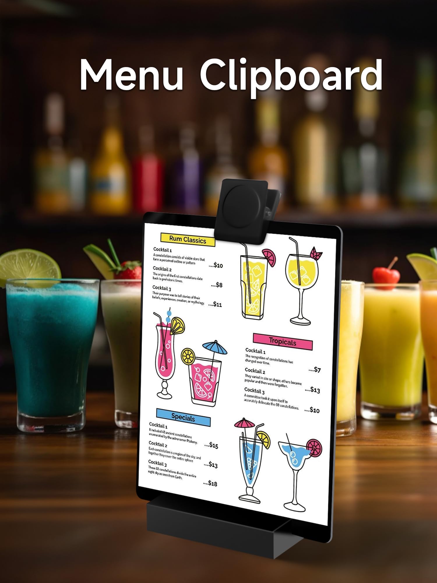 Kivsty 2 PCS Desktop Black Dry Erase Board with Stand - 30 x 20cm Small Acrylic Black Board with Marker and Magnetic Clip, Reusable Desk Notepad, to-Do List, Menu Board Signs for Bar, Office, Home