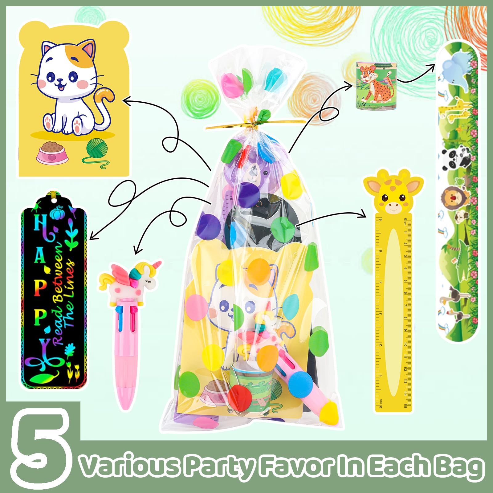 Birthday Goodie Bags for Kids, 24Pack Kids Return Gifts, Birthday Gifts for Kids Classroom Students Party Favors