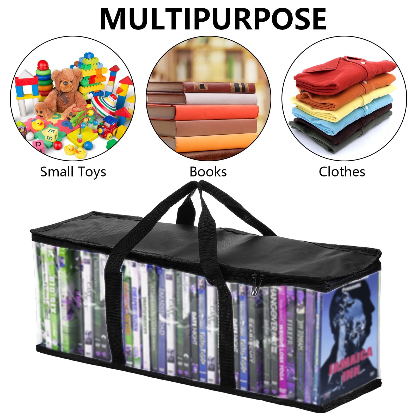 Fasmov 4 Pack DVD Storage Bags Hold up to 160 DVDs (40 Each Bag)