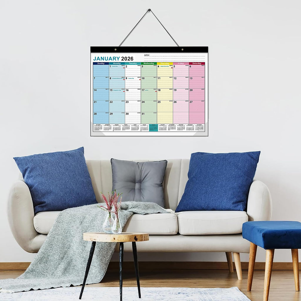 Super Large 22X17 inch Desk Calendar 2026-2027, 18 Months Large Size Running from January 2026 to June 2027, Monthly Calendar To-do Notes, Perfect for Organizing for Office Home