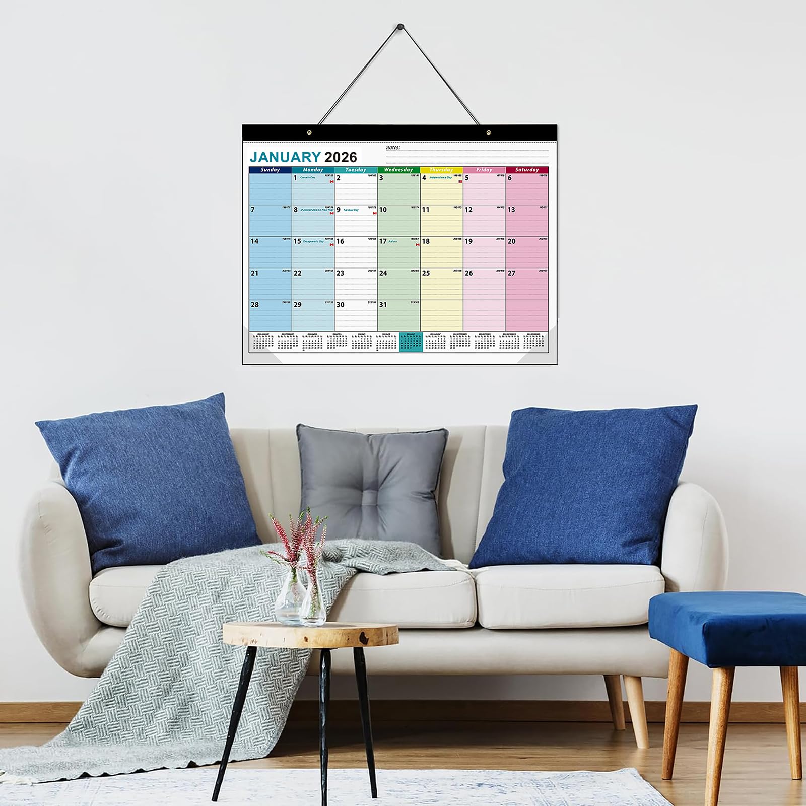 Super Large 22X17 inch Desk Calendar 2026-2027, 18 Months Large Size Running from January 2026 to June 2027, Monthly Calendar To-do Notes, Perfect for Organizing for Office Home