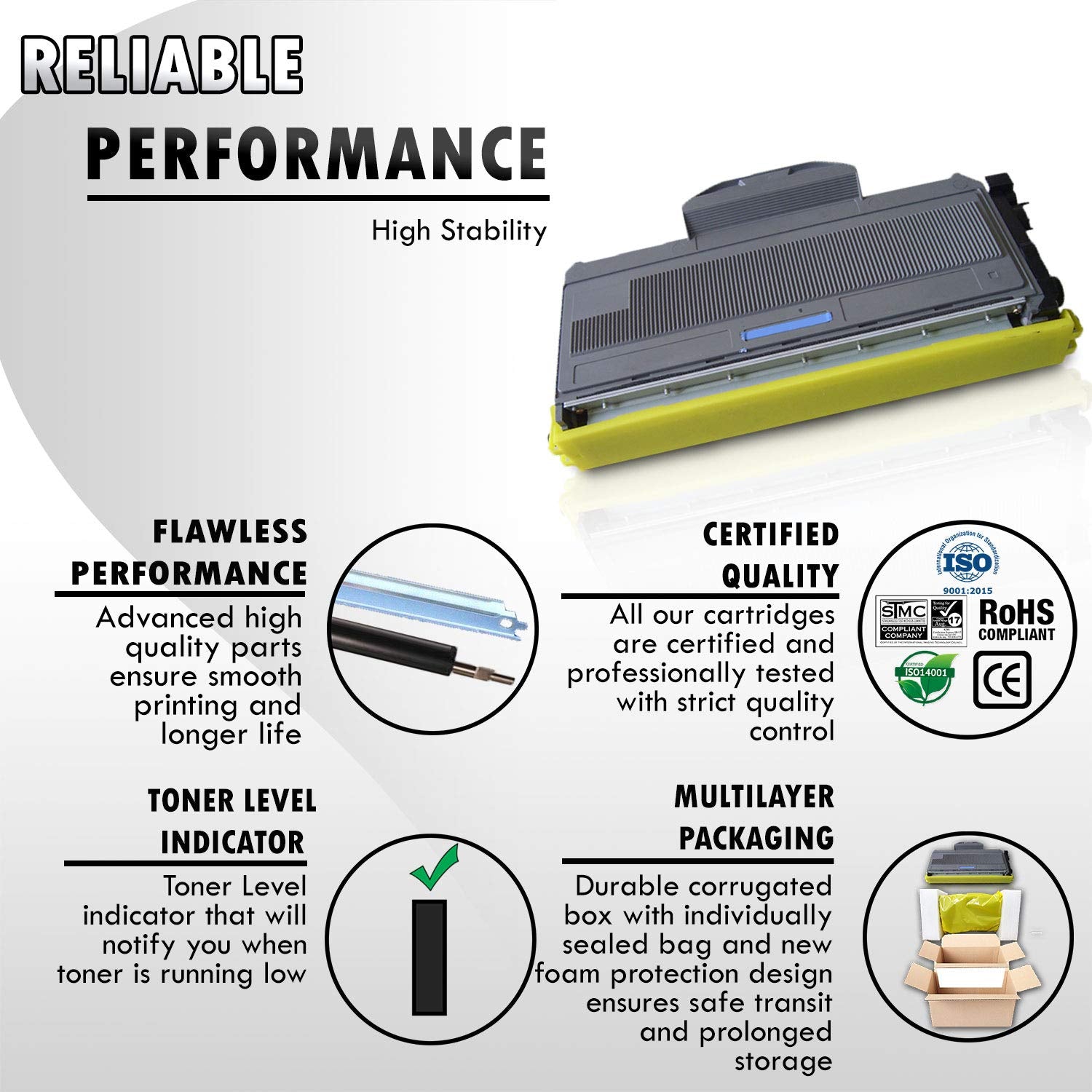 High Yield Inkfirst® Toner Cartridge TN-360 (TN360) Compatible Remanufactured for Brother TN-360 Black HL-2140 HL-2170W DCP-7030 DCP-7040 MFC-7340 MFC-7345N MFC-7440N MFC-7840W