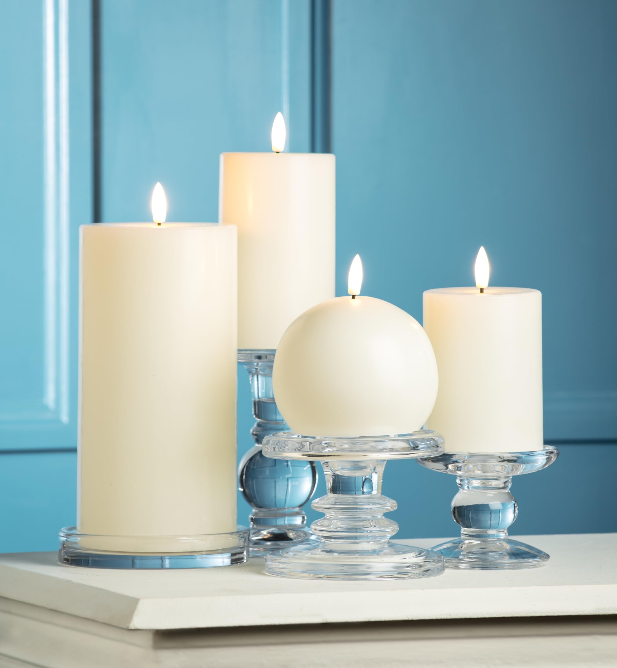 Abbott Collection Luxlite LED Flameless Wax Ball Candle - Sand (4" D)