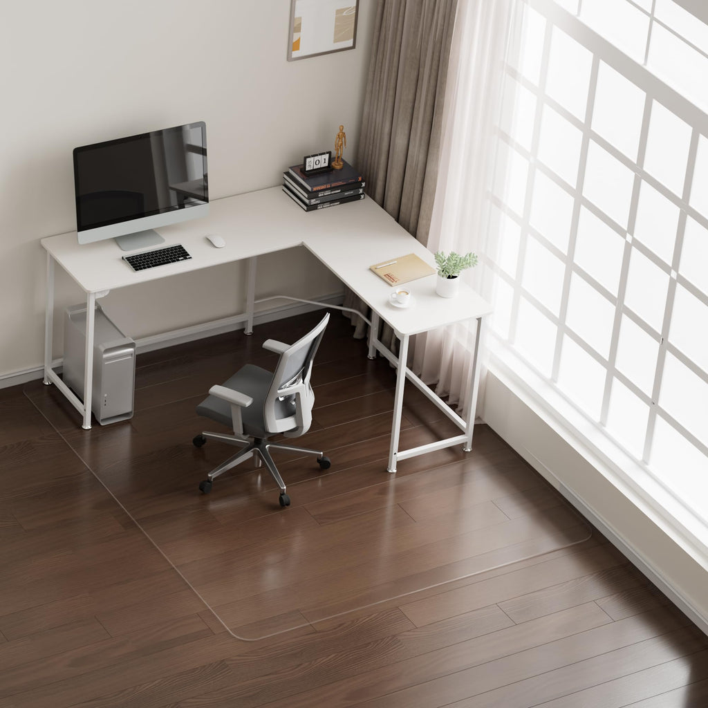 NATRKE Office Chair Mat for Hardwood Floor, 36"x48" Clear Desk Chair Mat with Non-Slip Frosted Back, Transparent PVC Floor Protector Rug for Home Office, BPA & Phthalate Free (Not for Carpet)