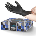 Black Nitrile Disposable Gloves Medium, 100 Count - BBQ, Tattoo, Hair Dye, Cooking, Mechanic Gloves - Powder and Latex Free Gloves