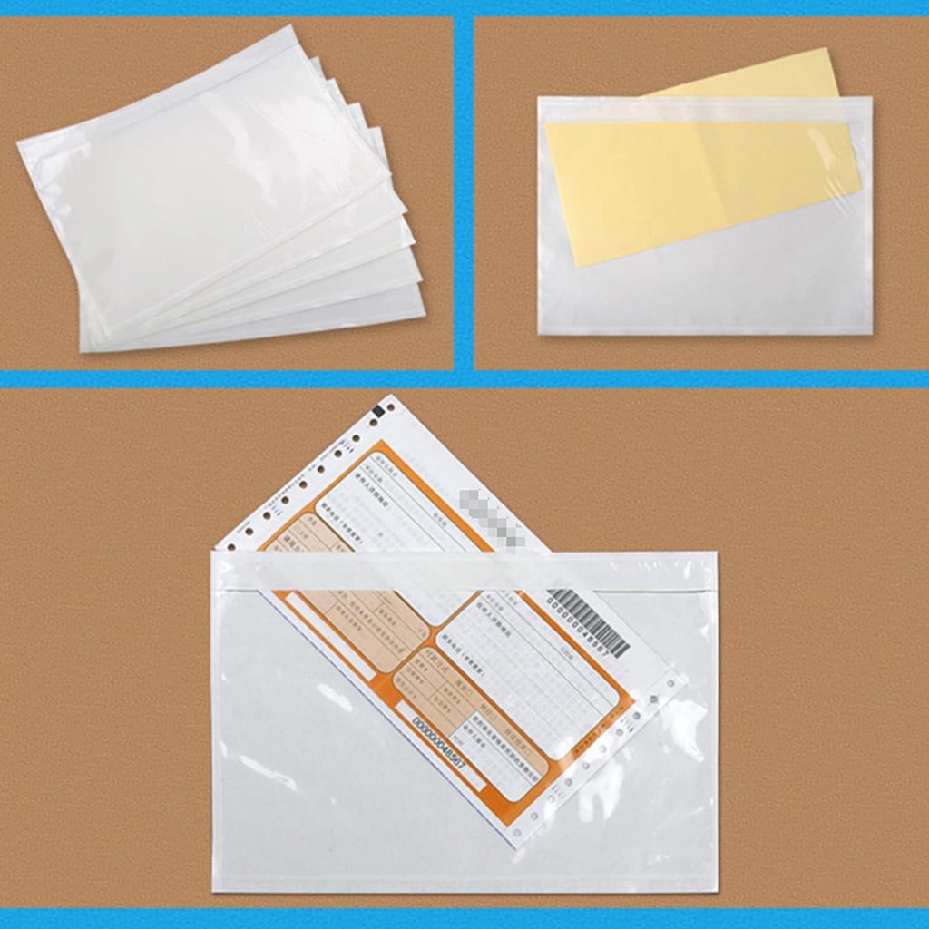 Coopaty 6" x 9" Adhesive Packing List Envelopes Clear Plastic Mailing Shipping Envelope Pouch (200 Pack)