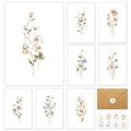 Blank Greet Cards, 32 Pack Blank Cards and Envelopes, Beautiful Blank Note Cards, Perfect Stationary Set For All Occasions, 8 Assorted Floral Designs, 4" x 6"