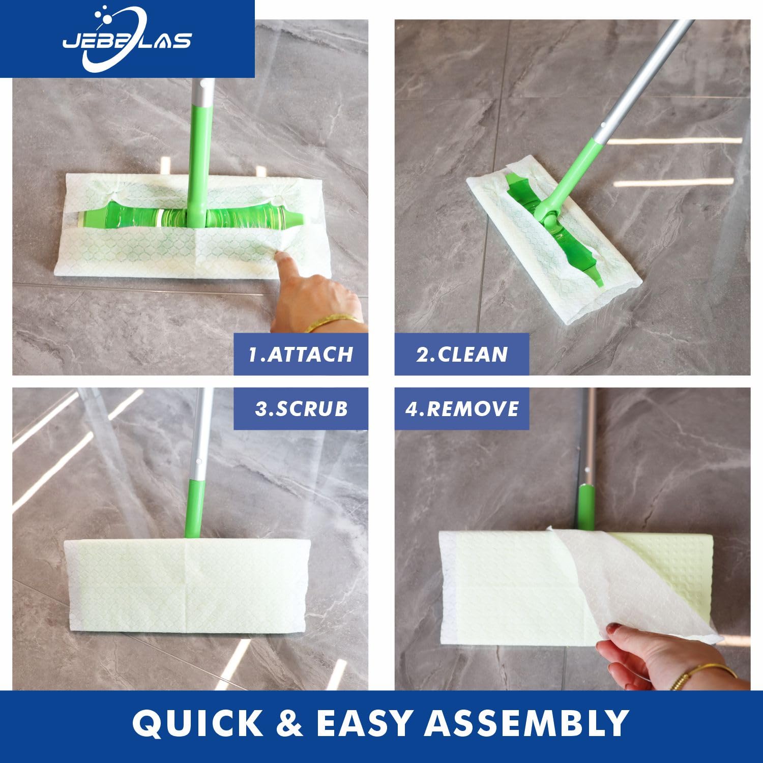 Jebblas Dry Dusting Cloths Disposable Dust Mop Dry Duster Mop,Dust Cloth, 240 Count