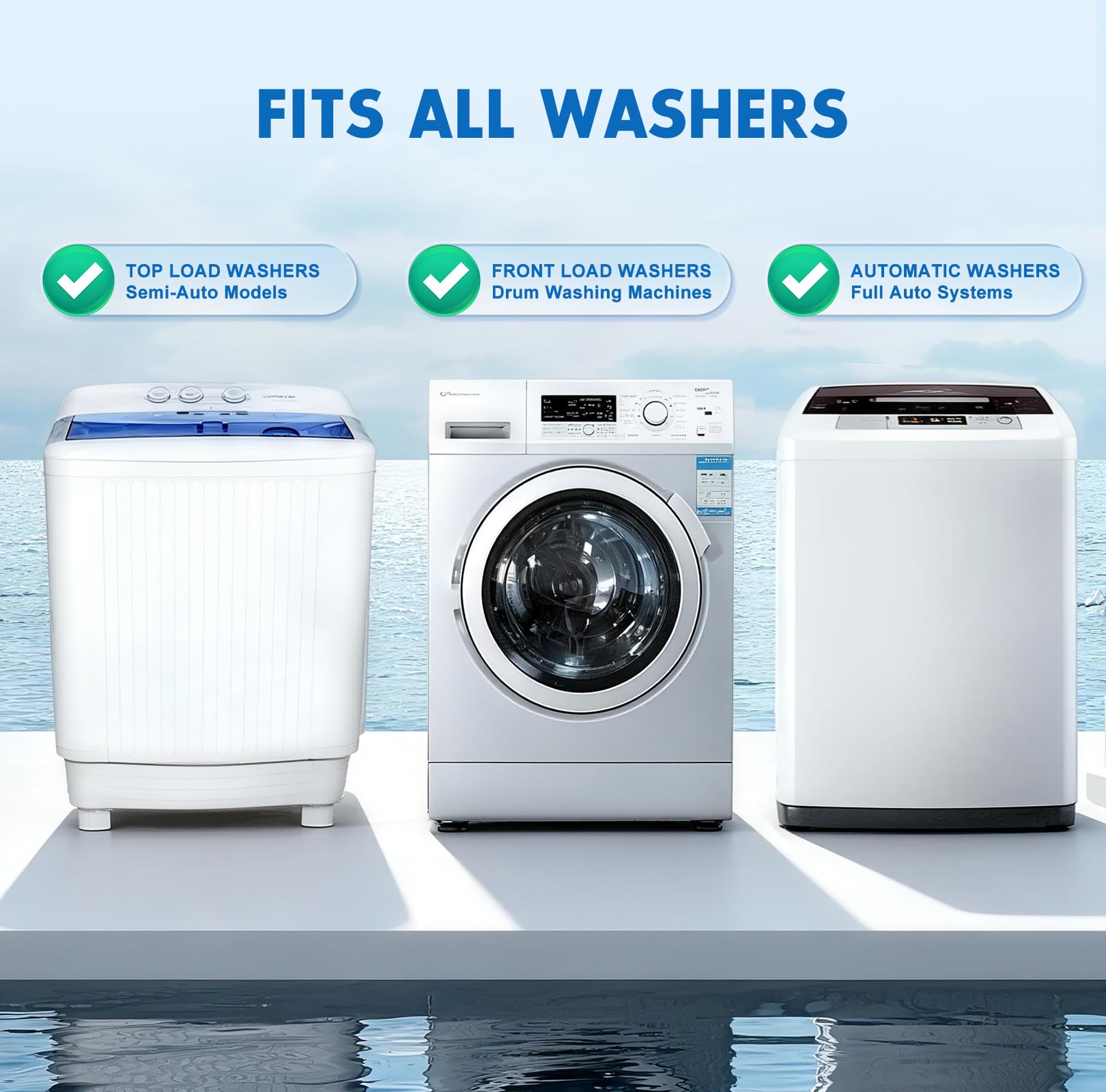 Washing Machine Cleaner Descaler Tablets: 24 Pack Deep Cleaning for Front Loader, Top Load and HE Washer, Septic Safe Eco-Friendly Deodorizer, Clean Drum and Laundry Tub Seal - 1 Year Supply