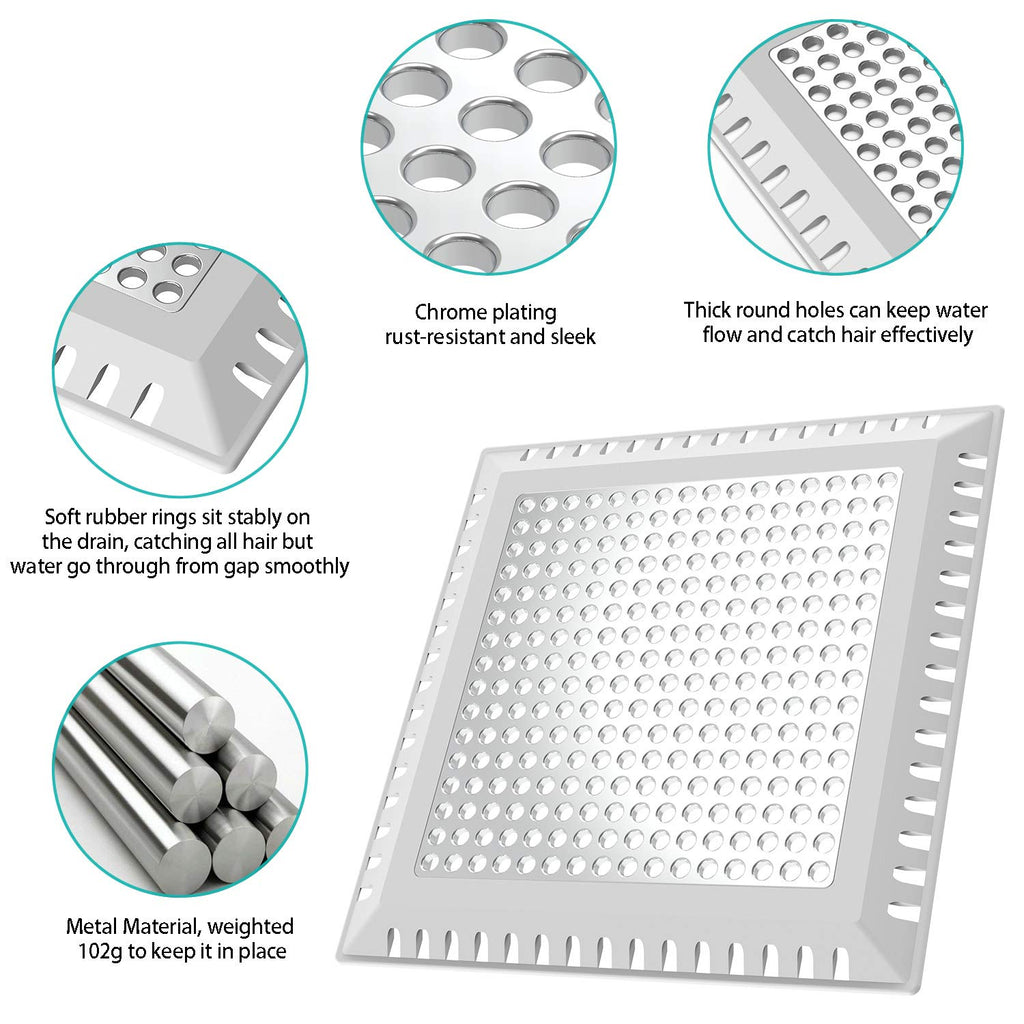 Aojuxix Shower Drain Hair Catcher/Drain Protector/Shower Drain Cover for Bathroom Floor Drain