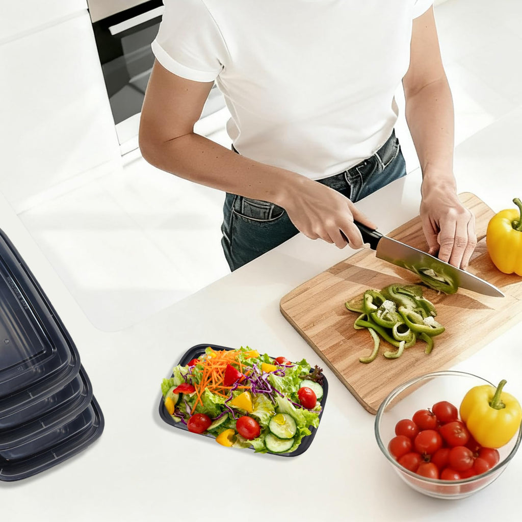 Meallax 50 Pack 24oz Meal Prep Containers with Lids, BPA Free Plastic Food Storage Containers, Freezer Safe To Go Containers for Lunch and Portion Control