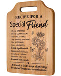 Milcier Friend Gifts for Women, Best Friend Birthday Gifts for Women, Recipe Cutting Board for Bestie, BFF, Friendship Christmas Birthday Present for Woman