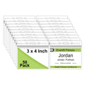 Fushing Pack of 50 Clear Plastic Horizontal Badge Holders, Name Tag Holders, Card Holders(L)