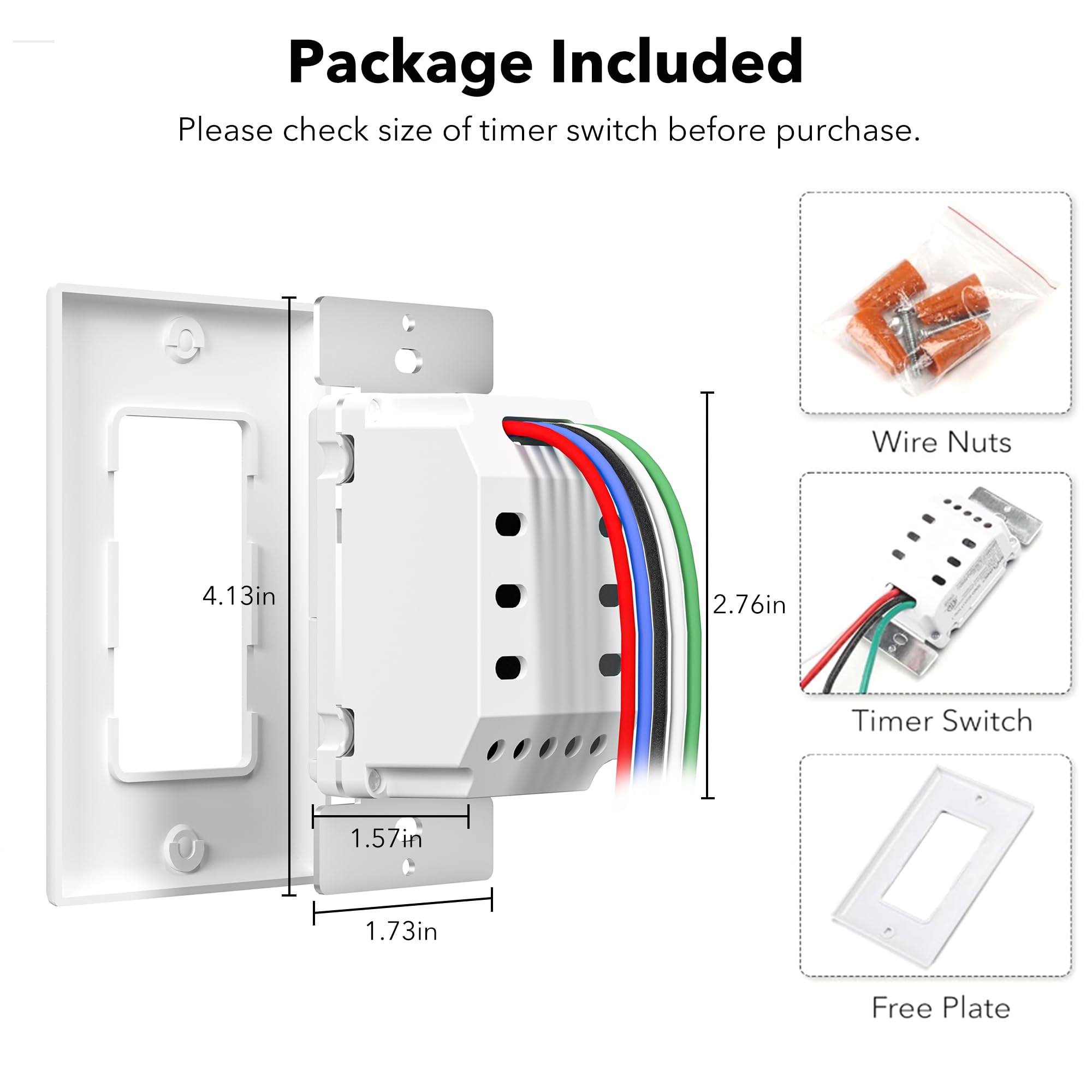 BN-LINK 7 Day Programmable in-Wall Timer Switch for Lights, Digital Light Switch Timer Indoor, Single Pole and 3 Way (Compatible with SPDT) Both Use, Neutral Wire Required, Blue Backlight, ETL Listed