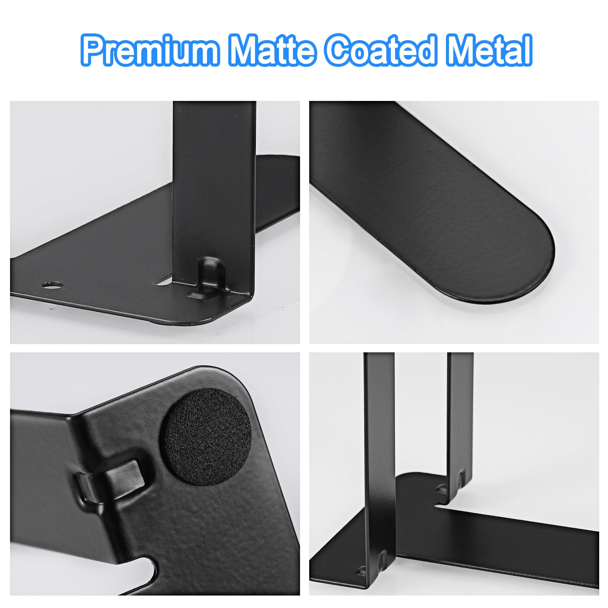 JIANTA Book Ends, Bookends for Shelves, Heavy Duty Metal Bookends, Black Non-Skid Bookshelf Holder Stand for Home, Office, Library, School (4.9 x 3.7 x 2.6 in, 6 Pairs)