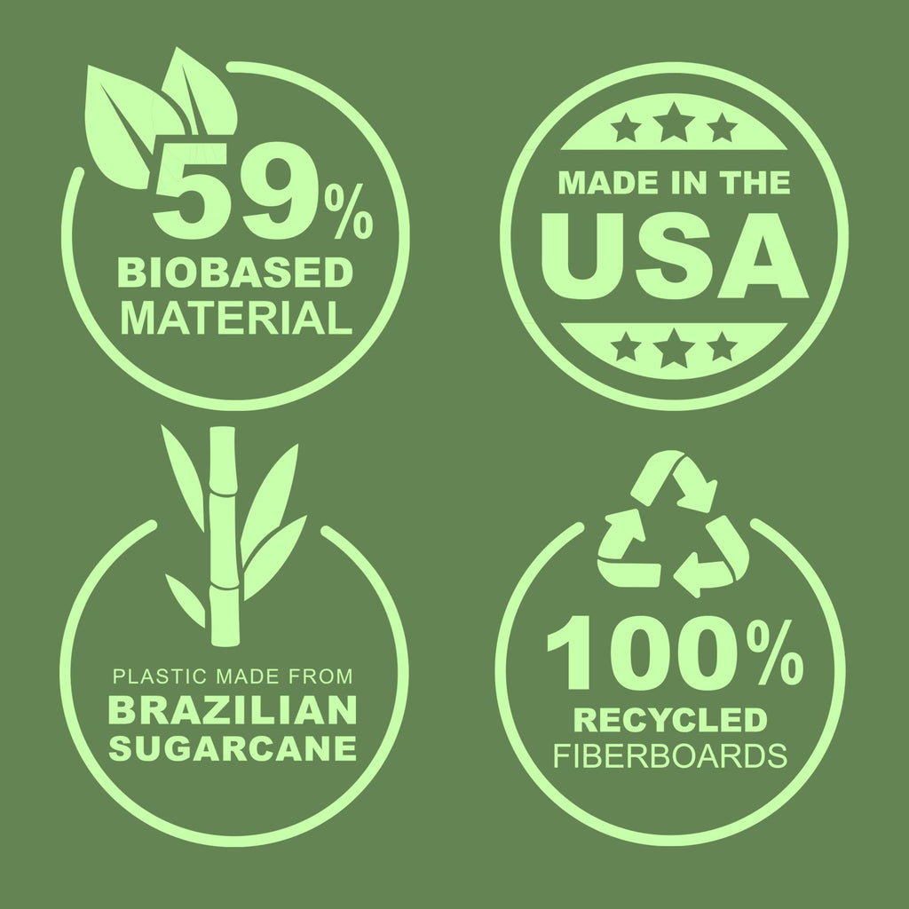 Samsill Plant-Based 1 Inch Durable D-Ring, Made in USA, View Binder, Eco-Friendly, USDA Certified Biobased, 4 Pack, Boho Assortment