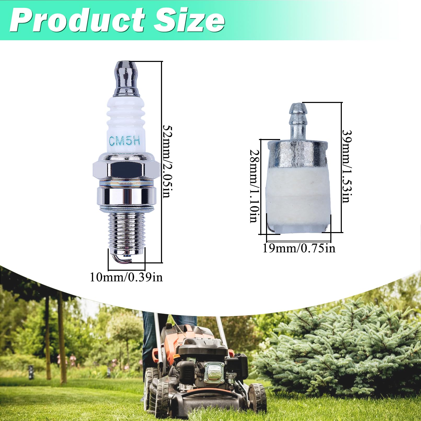 Carburettor Carb Kit for Honda GX35 GX25 FG110 HHT25 HHT35, ADEFOL Carburetor + Gasket + Fuel Filter + Air Filter + Spark Plug + Primer Bulb Engine Replacement Parts Kit 9 in 1