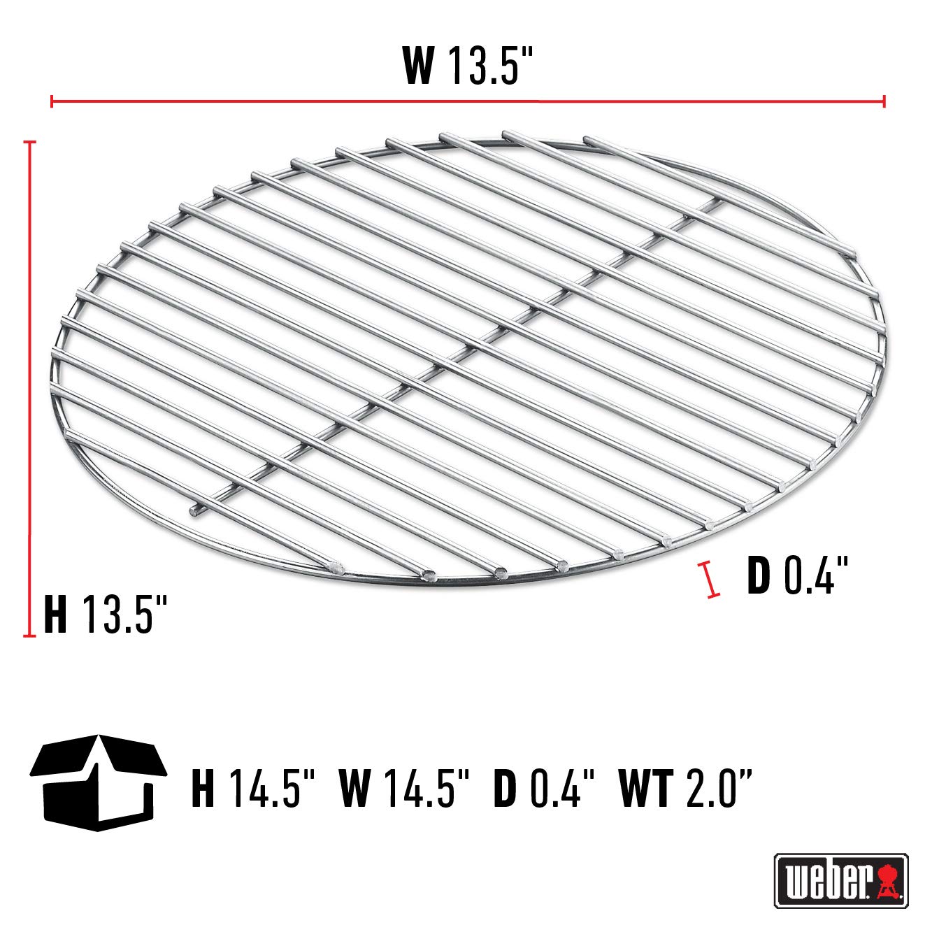 Weber 7440 Plated-Steel Charcoal Grate, 13.5 inches