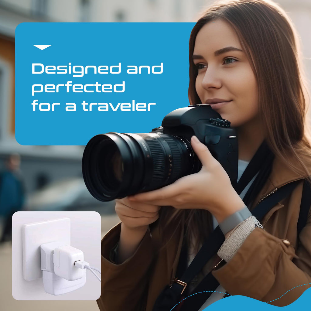 Ceptics Canada to India, Pakistan, Nepal Travel Adapter (Type D) - Dual Input - Ultra Compact - Charge your Cell Phone, Laptops, Tablets (CT-10, 3 Pack)