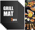 BBQ Grill Mat, Non-Stick Reusable Heat Resistant Baking Mat Pads, Durable Easy-to-Clean Sheets, PFOA-Free, Perfect for Grilling Meat, Veggies, Seafood on Gas, Charcoal, Oven, Electric Grills - 7 PCS