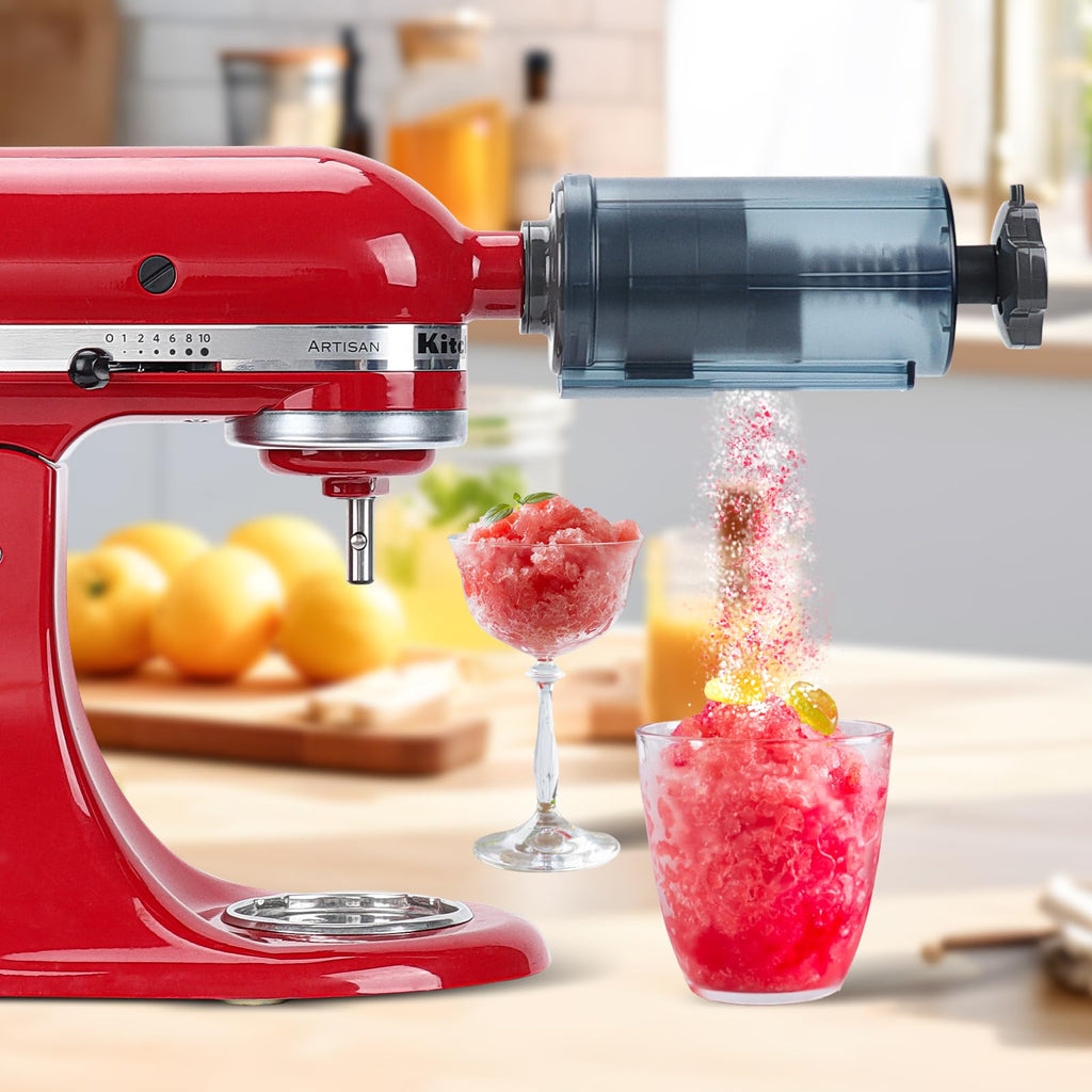 Shave Ice Attachment for KitchenAid Stand Mixers with 8 Ice mold, Ice Shaver Attachment, Snow Cone Attachment/Maker (Machine/Mixer Not Included)