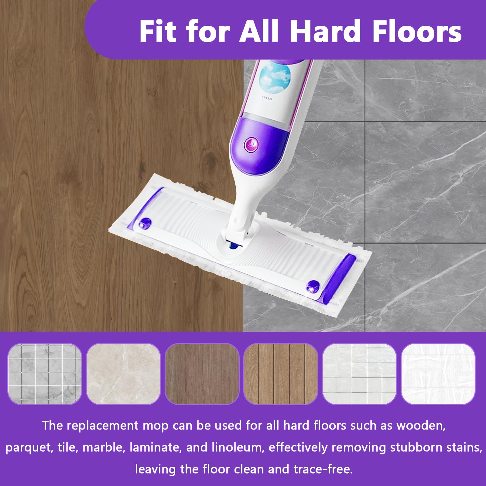 25 Count Disposable Power Mop Refills Compatible with Swiffer Power Mop Multi-Surface Power Mop Replacement Pads Wood Floor Powermop Pads Refills for Floor Cleaning, Unscented