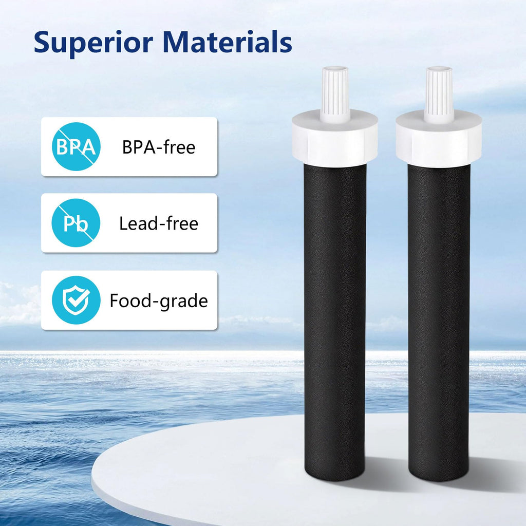 UAMIGYU Water Bottle Filters, Replacement for Brita® BB06, Brita® Hard Sided, Stainless Steel and Plastic Bottle Filter, 10 Count