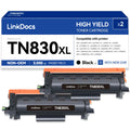 LinkDocs TN830XL Toner Cartridge Compatible Replacement for Brother 830XL TN830 TN830XL Work with Brother HL-L2460DW DCP-L2640DW HL-L2400D HL-L2405W MFC-L2820DW Printer (Black, 2PK)