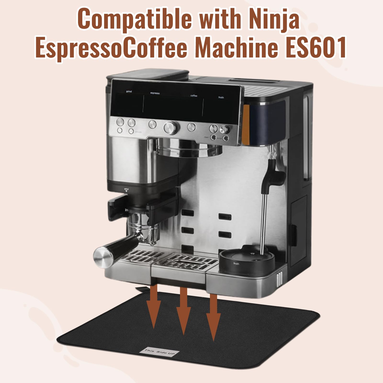 Sliding Mat for Ninja Espresso Coffee Machine ES601/ES701,Smooth Glide with Hanging Strap, Appliance Slider Compatible with Luxe Cafe Machine ES601/ES701,Ninja Luxe Cafe Accessories