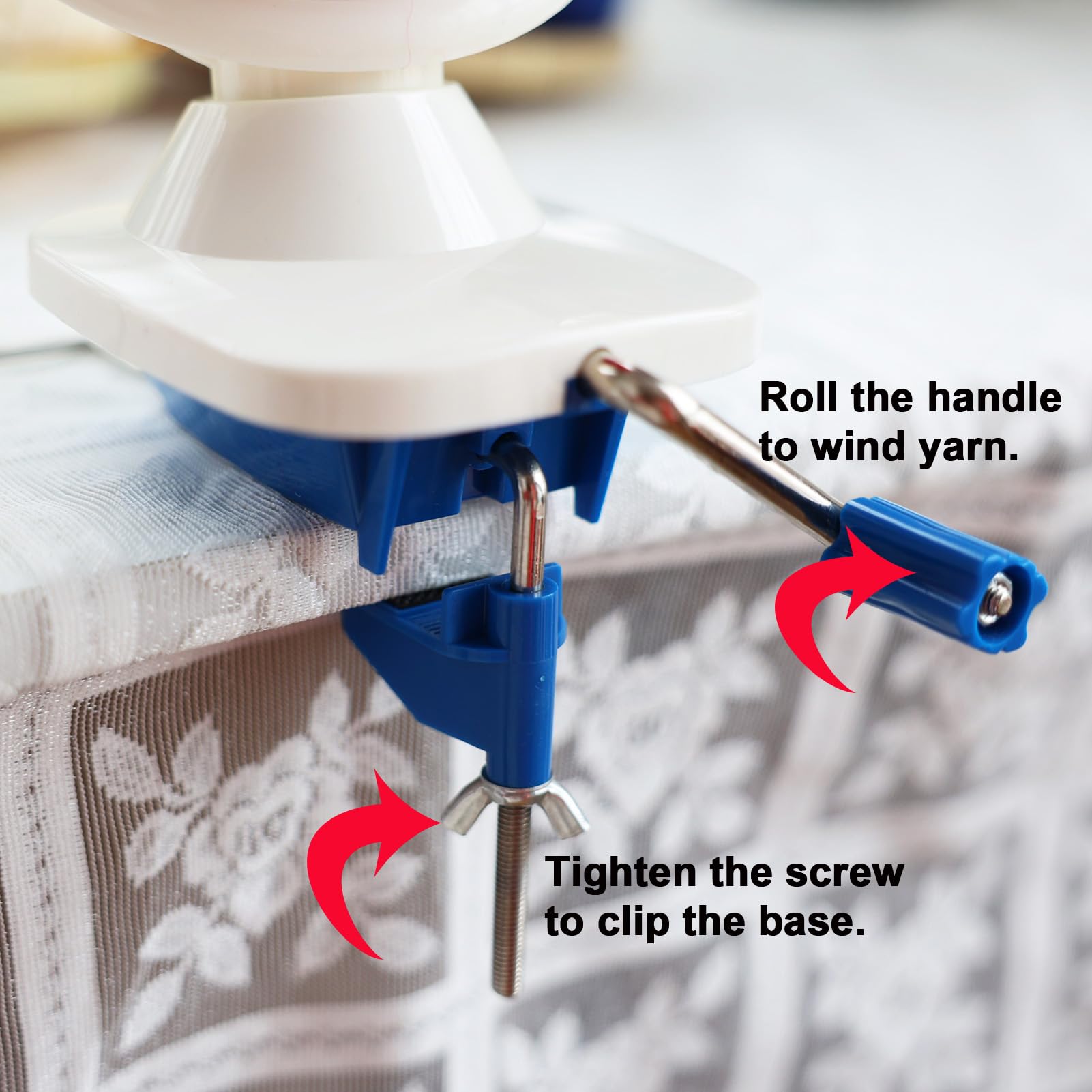 Yarn Winder - Fast & Easy Yarn Ball Winder Tool, No Setup Required Yarn Cake Winder, Portable Manual Yarn Winder for Crocheting & Knitting