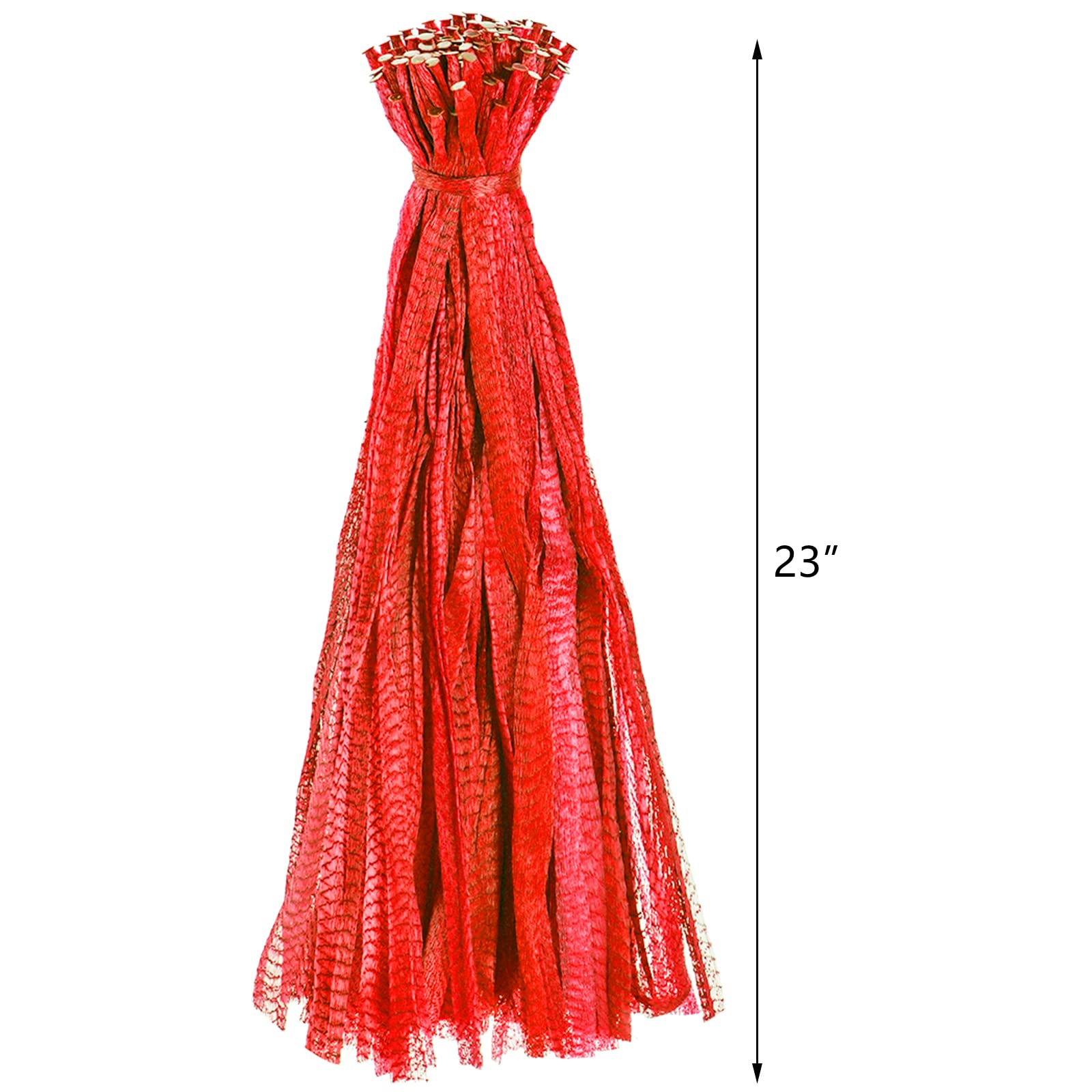 Frcctre 300 Pack 23 Inch Reusable Nylon Mesh Netting Bag, Produce Mesh Bags Packaging Net, Plastic Fruit Vegetable Storage Bags Onion Bags Seafood Boil Bags for Shellfish Crab Cooking Mesh Bags
