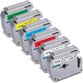 Unismar Compatible 12mm Label Tape for Brother M-Tape M-K131 M-K231 M-K431 M-K531 M-K631 M-K731 for PT-M95 PT-90 PT-85 PT-70BM PT-65 PT-70 PT-45 Label Maker, 1/2 inch, 6-Pack