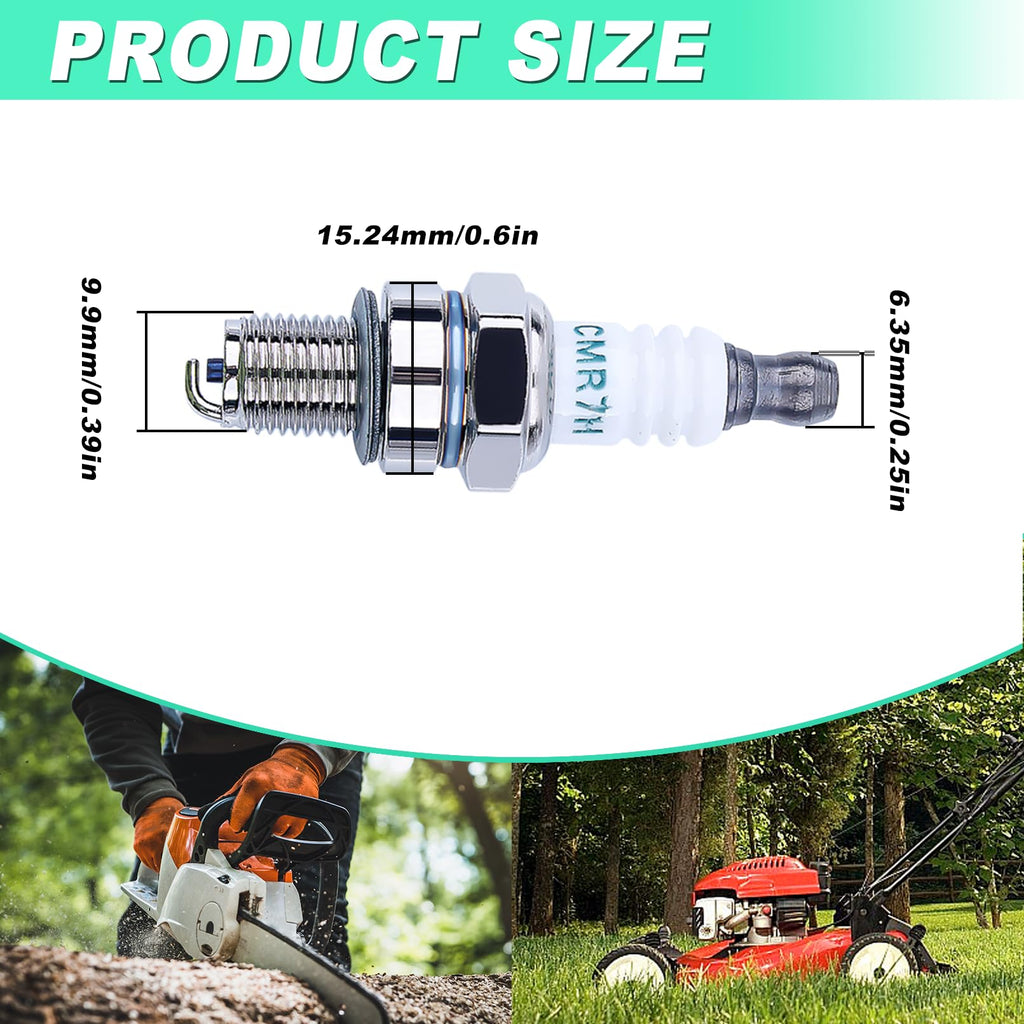 10 Pack CMR7H Spark Plugs, Spark Plug for Shindaiwa 3699-91867 Red Max 369991867, 506615101, 544260901, Sparkplug for Husqvarna 581362301 Stihl Redmax Blowers Brushcutters Trimmers Chain Saws