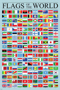 Flags of The World Classroom Reference Chart National Countries Symbol Poster 12x18 Inch