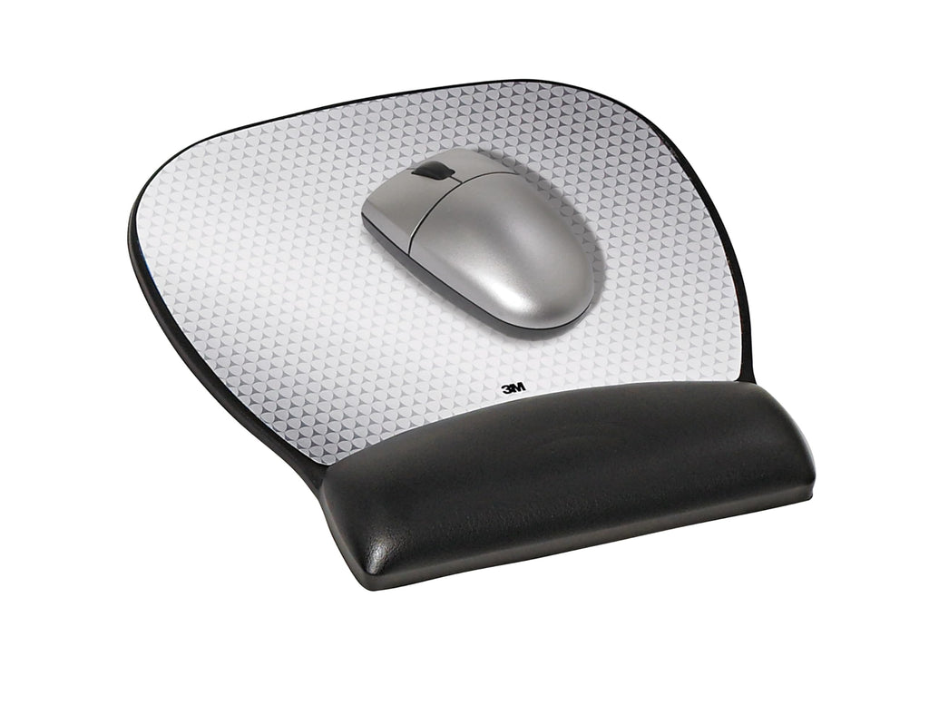3M Ergonomics Mouse Pad with Gel Wrist Rest, 9.2 and 8.7 Inch, Enhances Mouse at Fast Speeds
