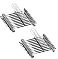 Lamitocs 20 Pack Heavy-Duty Pant Hangers with Clips, Space Saving, Anti-Slip, Black