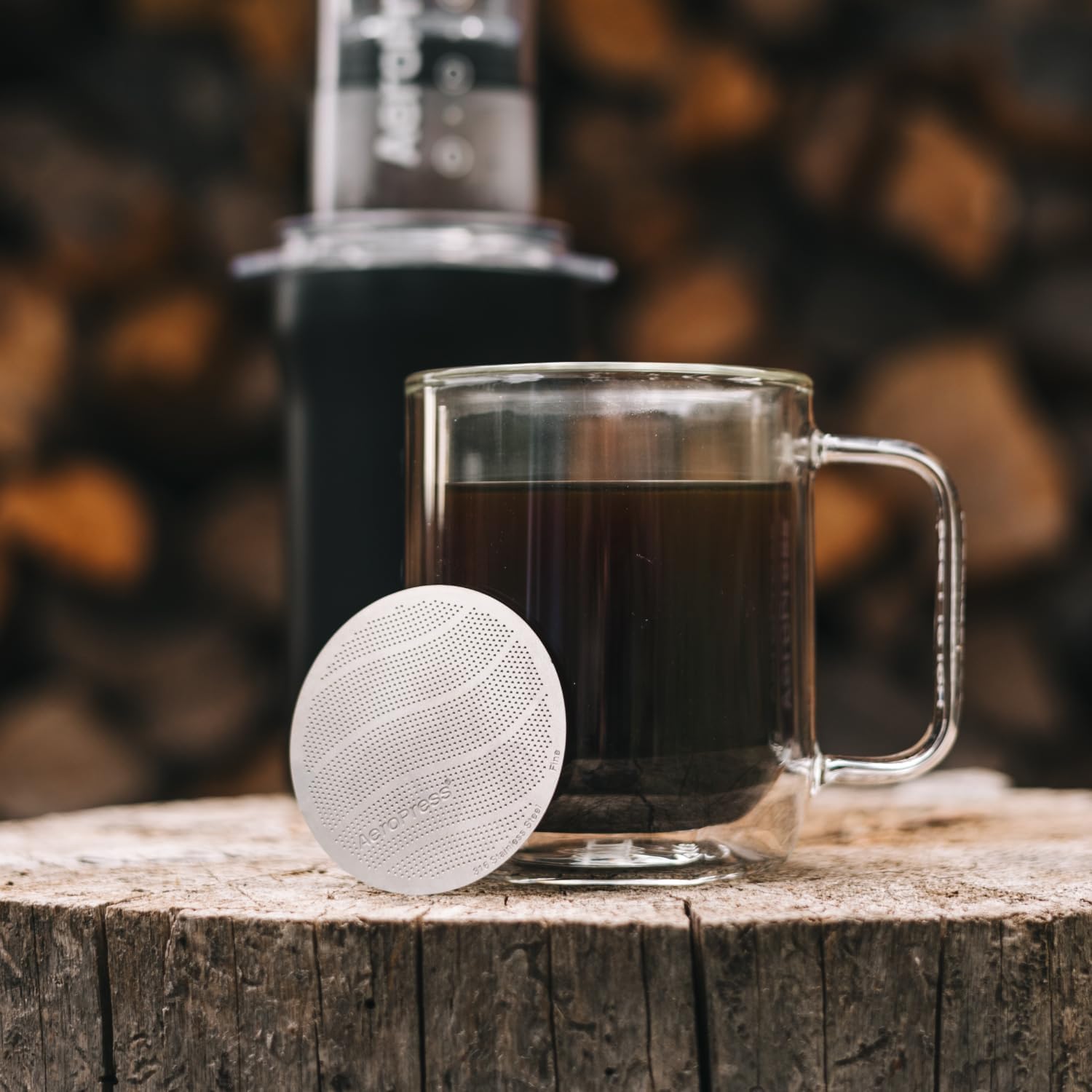 AeroPress 316 Stainless Steel Reusable Filter, Durable Metal Coffee Filter, Sustainable, Eco-Friendly, Travel-Friendly, Fits Standard Size AeroPress Manual Coffee Makers