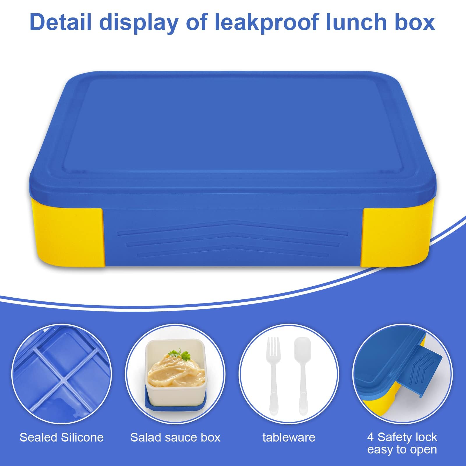 Hap Tim Bento Box Lunch Box for Kids (CA1265-BL)