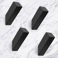 NINETREX Black Towel Hook SUS 304 Stainless Steel Modern Matte Black Wall Hook Heavy Duty Robe Hook for Bathroom Livingroom Wall Mounted 4 Pack