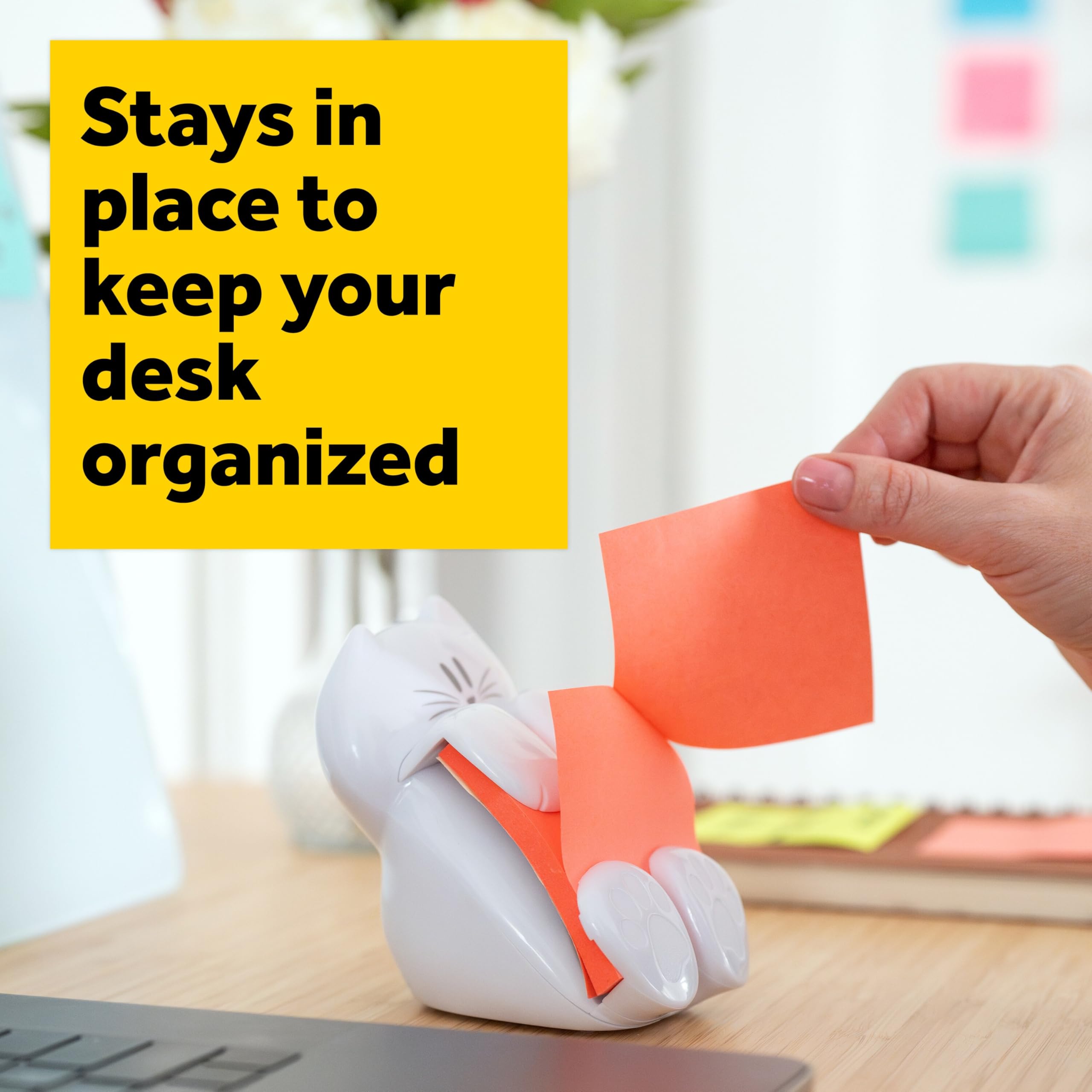 Post-it Cat Figure Pop-up Note Dispenser, 3 inch x 3 inch, (CAT-330)