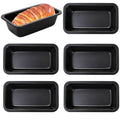 Lawei 6 Piece Non-Stick Mini Loaf Pan - 3.5 x 6 Inch Carbon Steel Bread and Toast Mold, Little Bakeware Pans for Banana Bread, Small Cakes and Individual Meatloafs