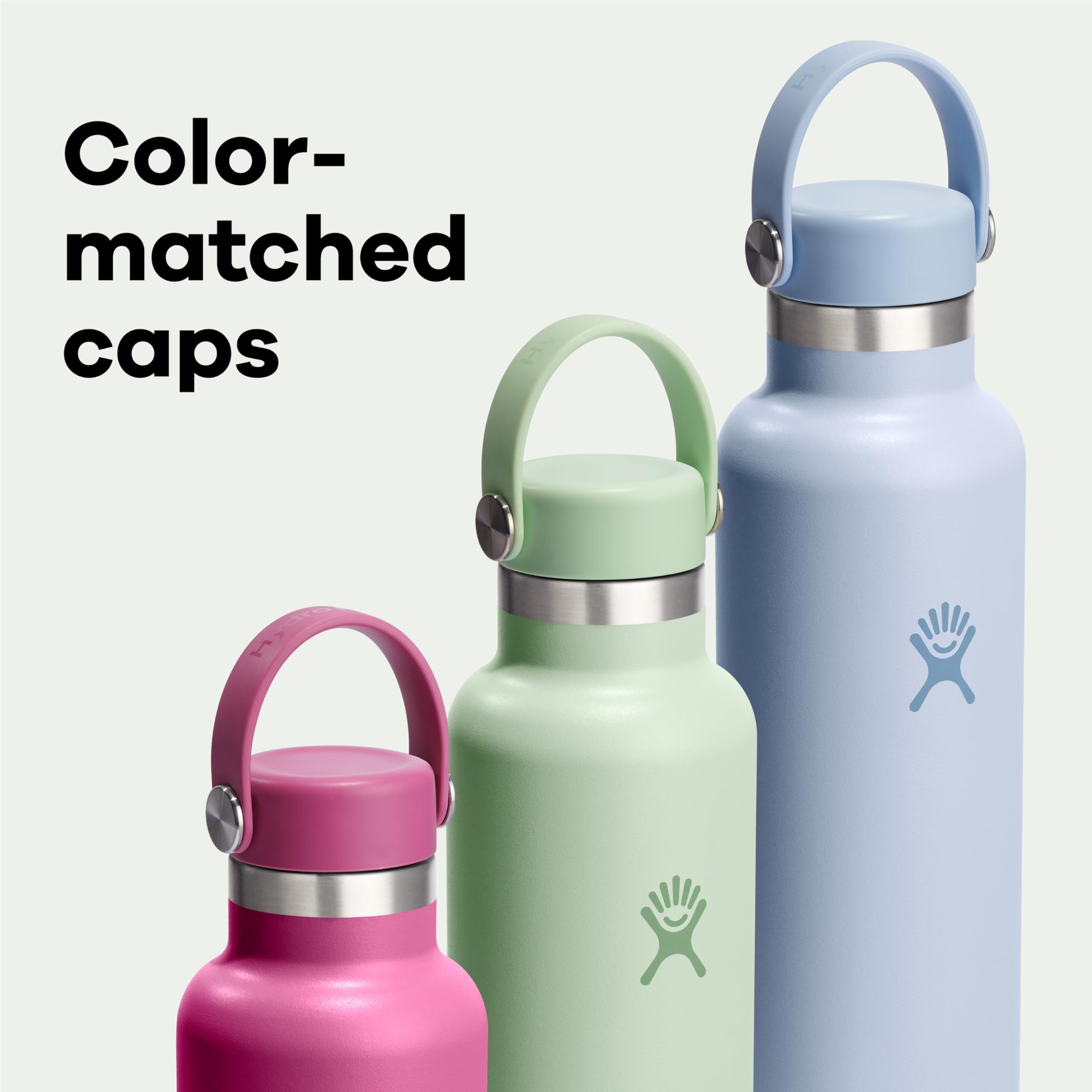 Hydro Flask 21 Oz Stainless Steel Standard Mouth Water Bottle with Flex Cap and Double-Wall Vacuum Insulation, Trillium
