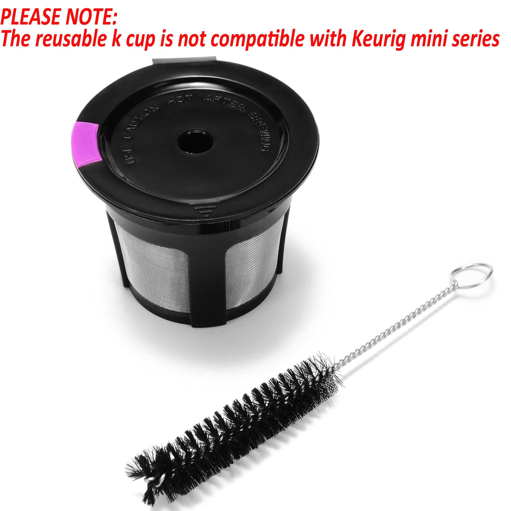 STYDDI Reusable K Cups for Keurig, 6-Pack Refillable Coffee Filter Pods for Keurig 1.0 and 2.0 Brewers with Cleaning Brush