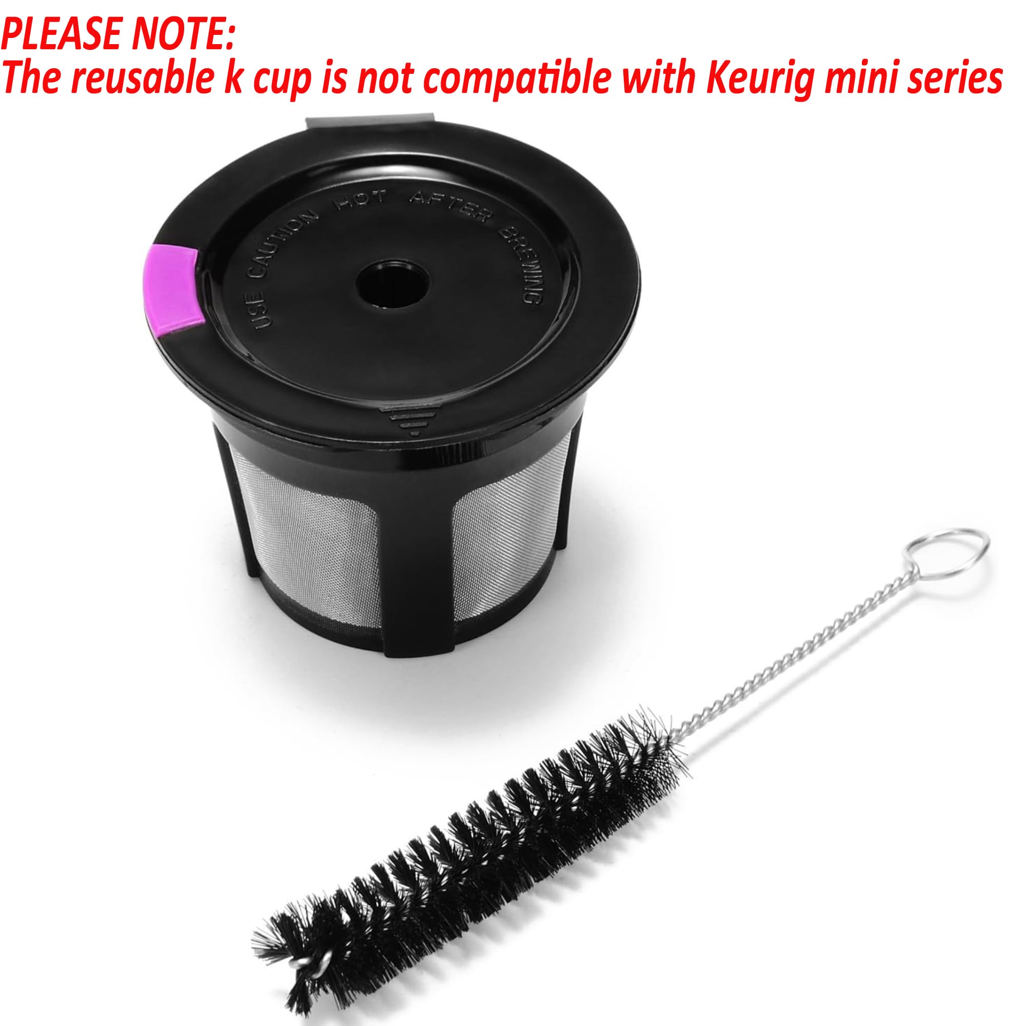 STYDDI Reusable K Cups for Keurig, 6-Pack Refillable Coffee Filter Pods for Keurig 1.0 and 2.0 Brewers with Cleaning Brush