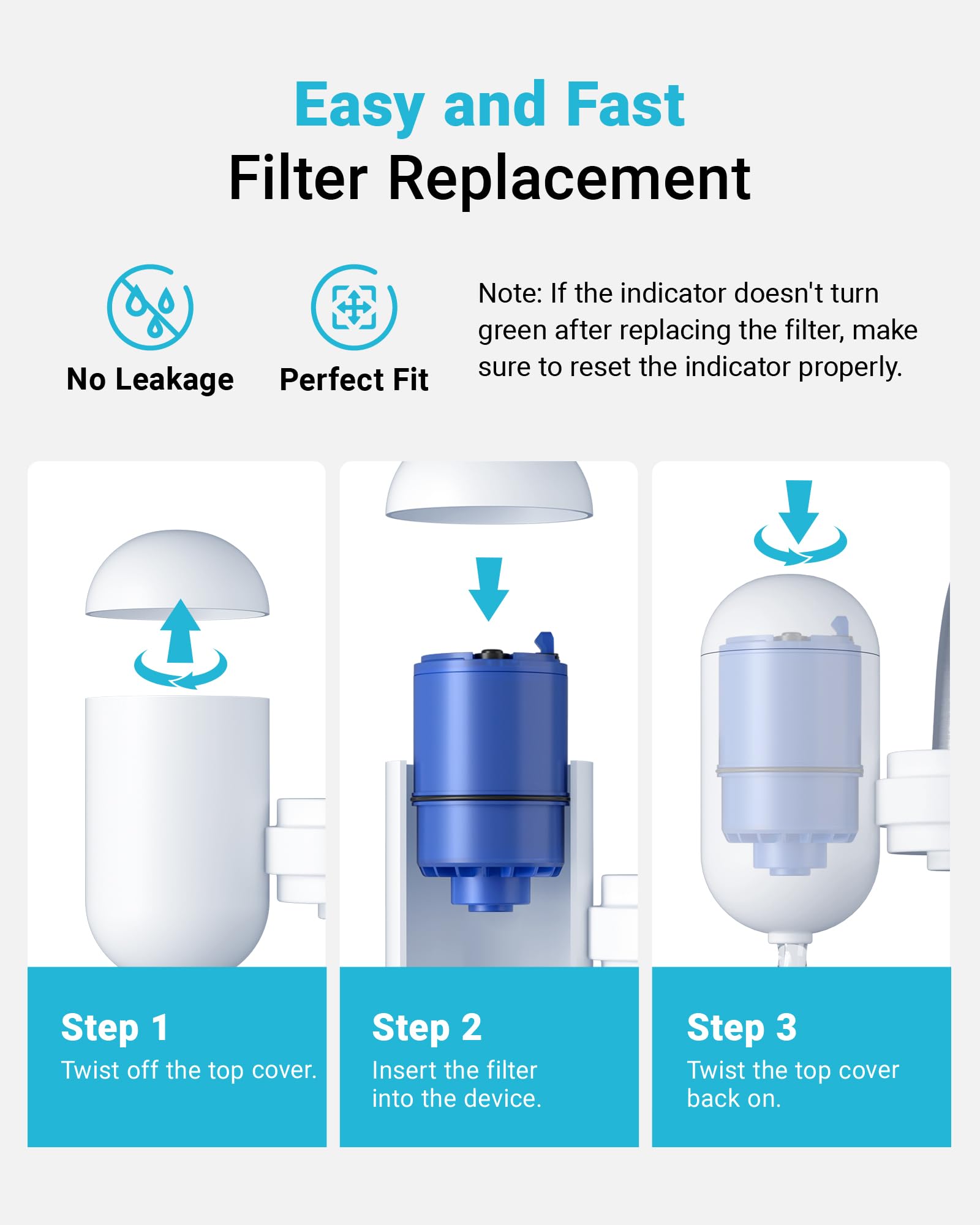 AQUACREST NSF Certified Water Filter, Replacement for Pur® RF-9999® Faucet Water Filter, Pur® Faucet Model FM-2500V, FM-3700, PFM150W, PFM350V, Pur-0A1 (Pack of 3), Model No.: AQU-CF08A