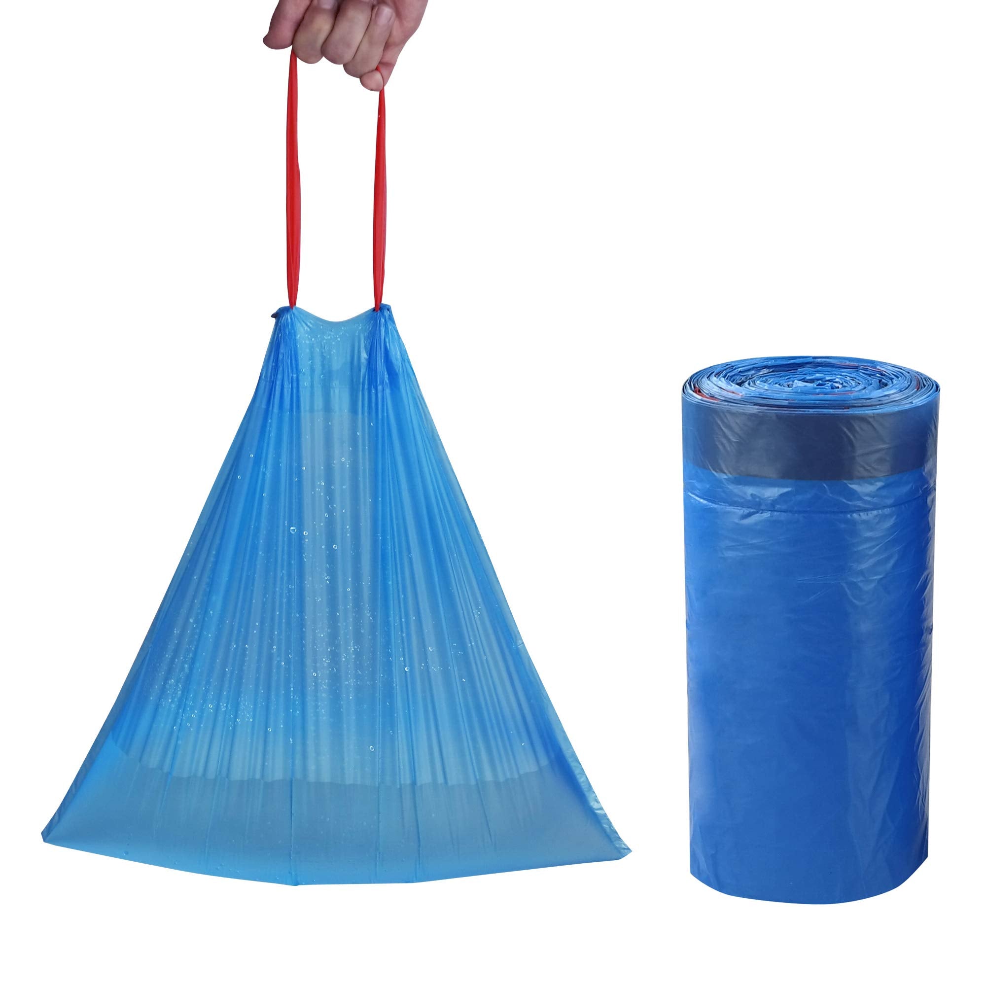 Fiazony 8 Gallon Medium Garbage Bags, Drawstring Trash Bag, 100 Bags